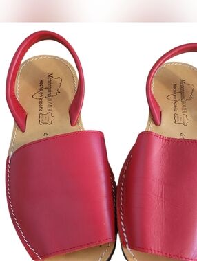 Menorquina BOMER red leather Avarca sandals- 41 (10)            A26
